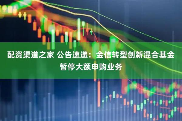 配资渠道之家 公告速递:金信转型创新混合基金暂停大额申购业务